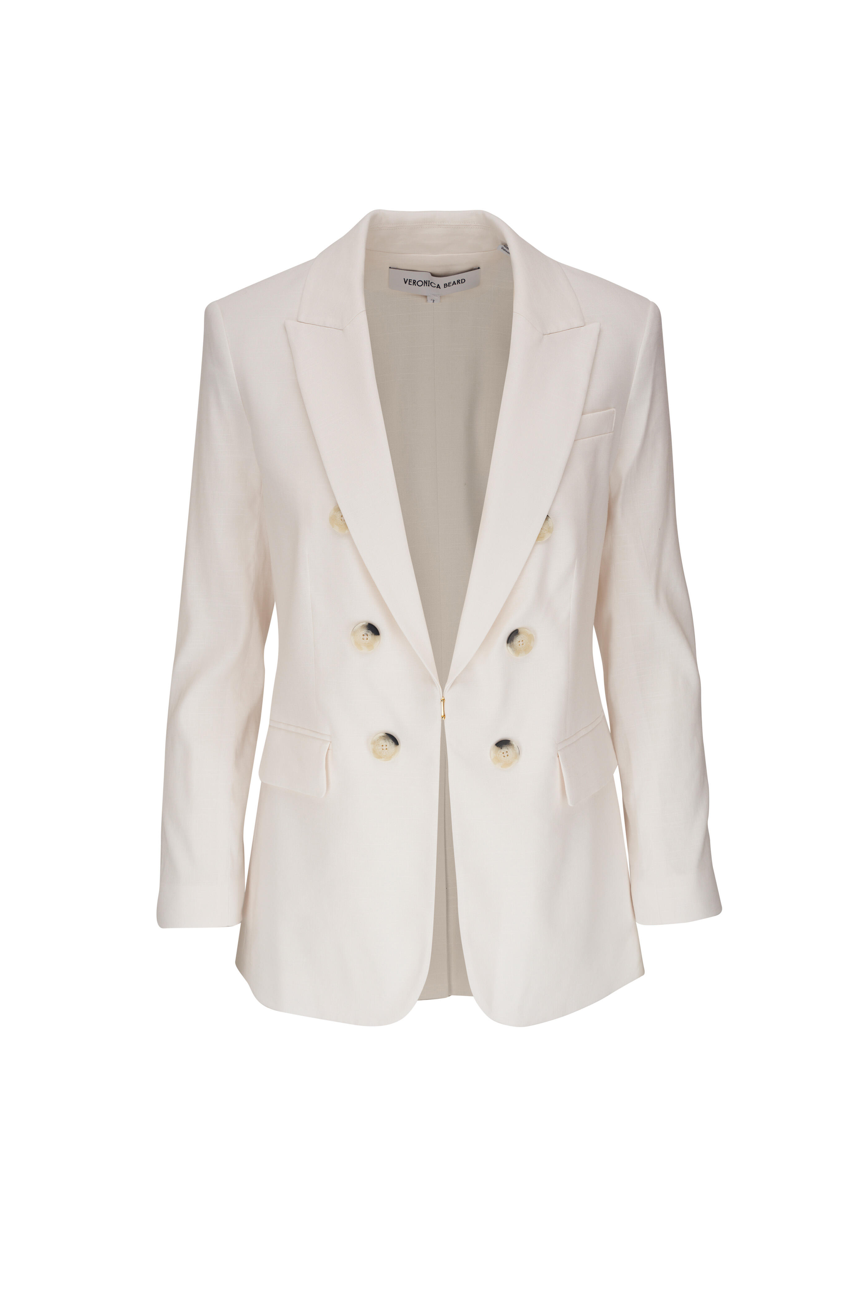 Veronica Beard - Bexley Off-White Stretch-Linen Dickey Jacket