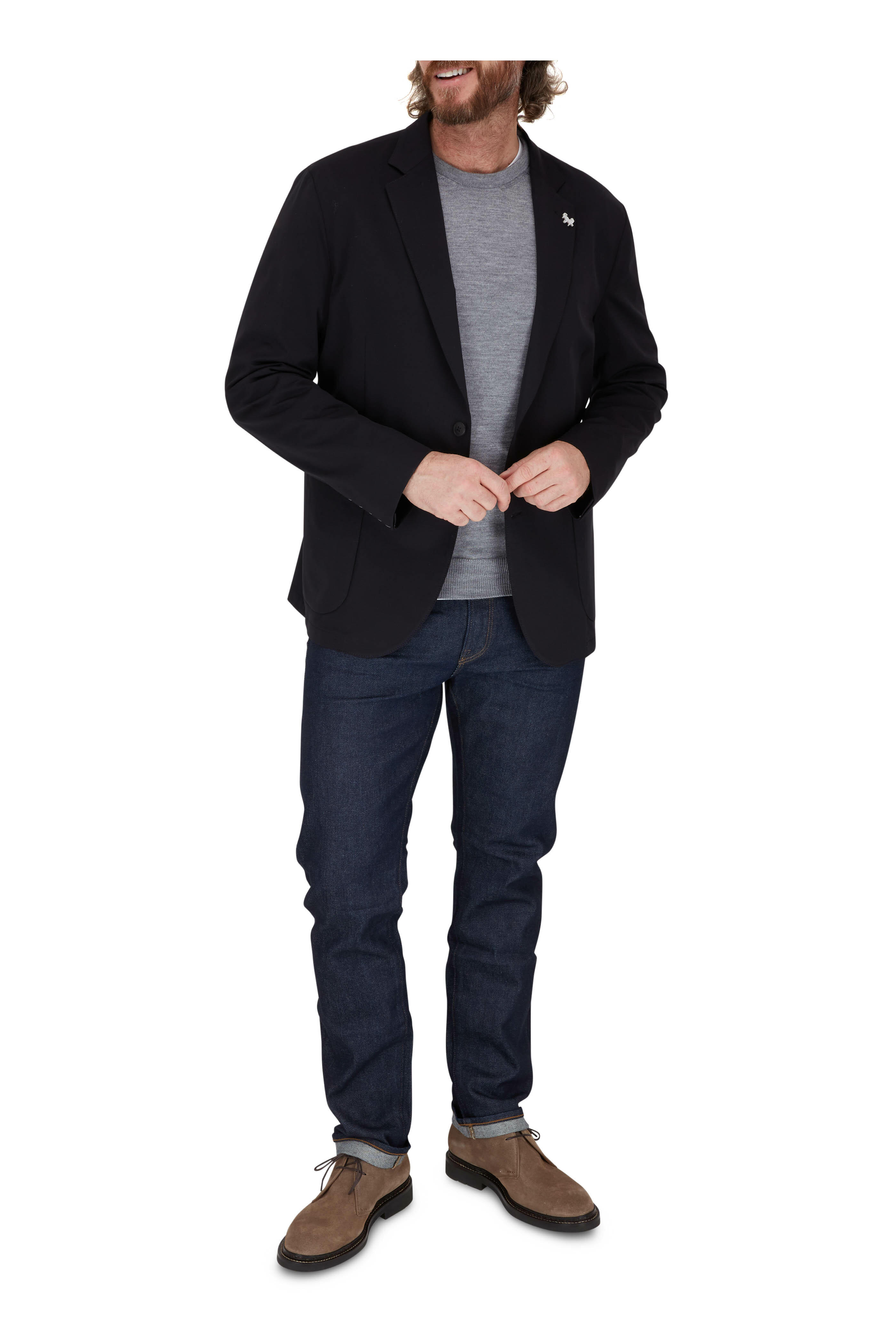 Heschung - Genet Taupe Suede Lace Up Desert Boot