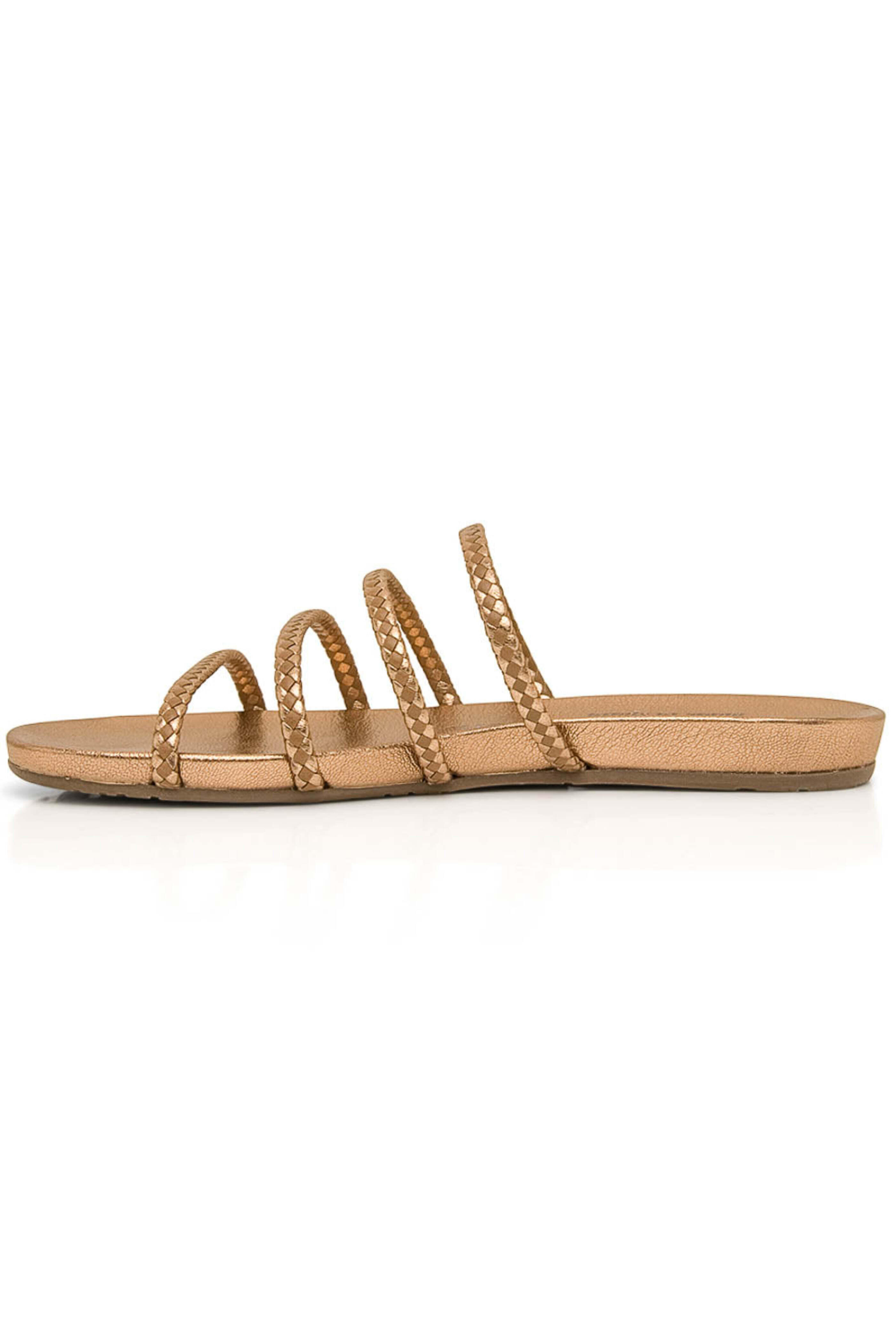 Pedro Garcia - Greeta Fussbett Slide in Metallic Tan