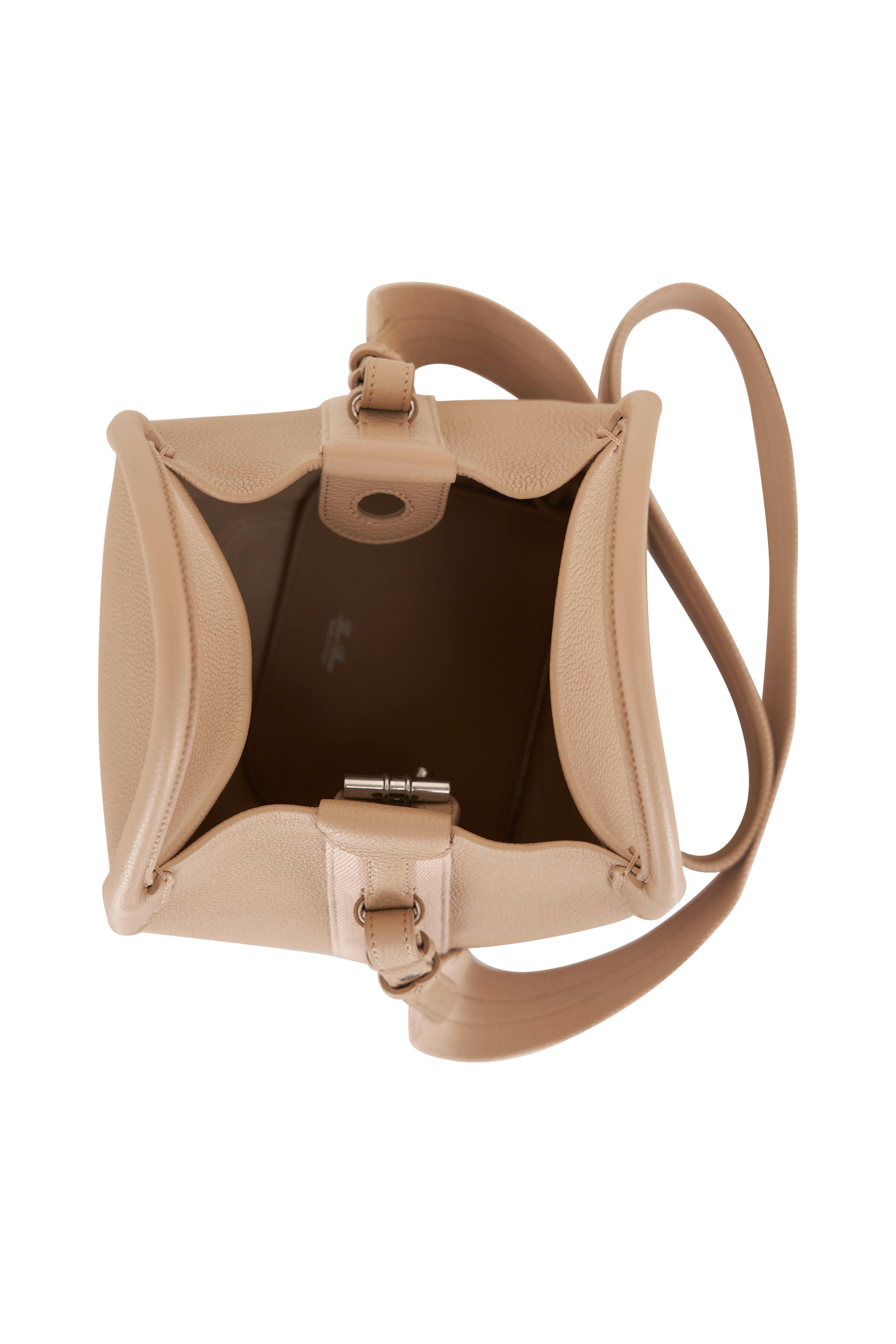 Loro Piana - Small Grained Light Tan Leather Bale Bag