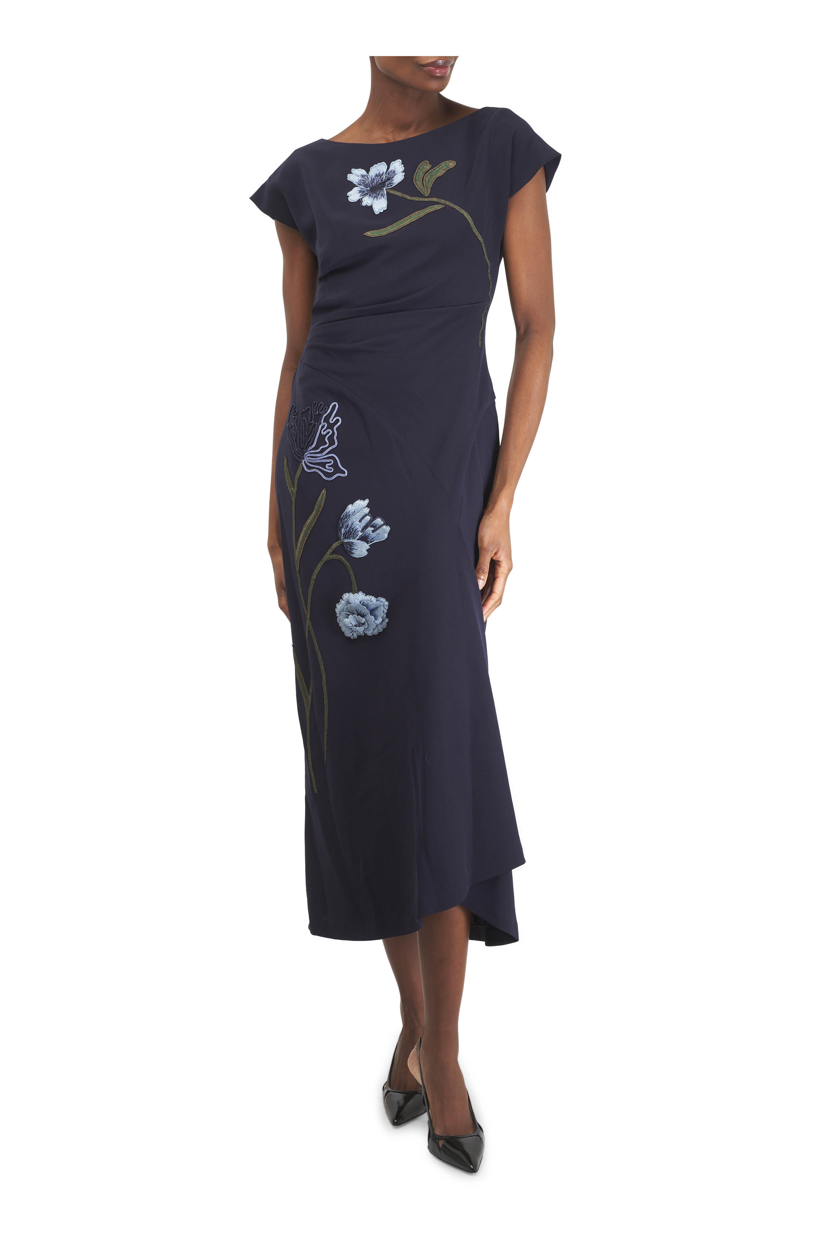 Arteana - Savona Black Leather Slingback Pump, 75mm