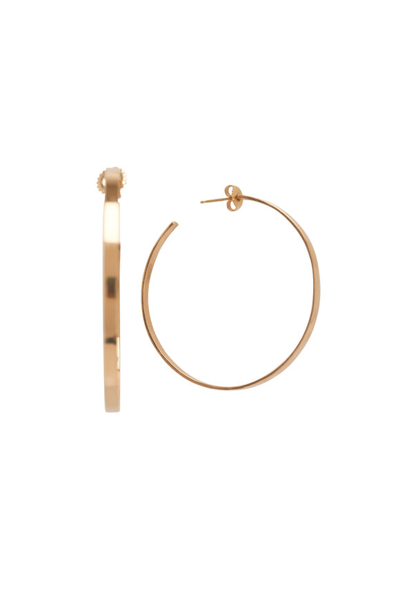 Genevieve Lau - Flat Round Yellow Gold Hoops