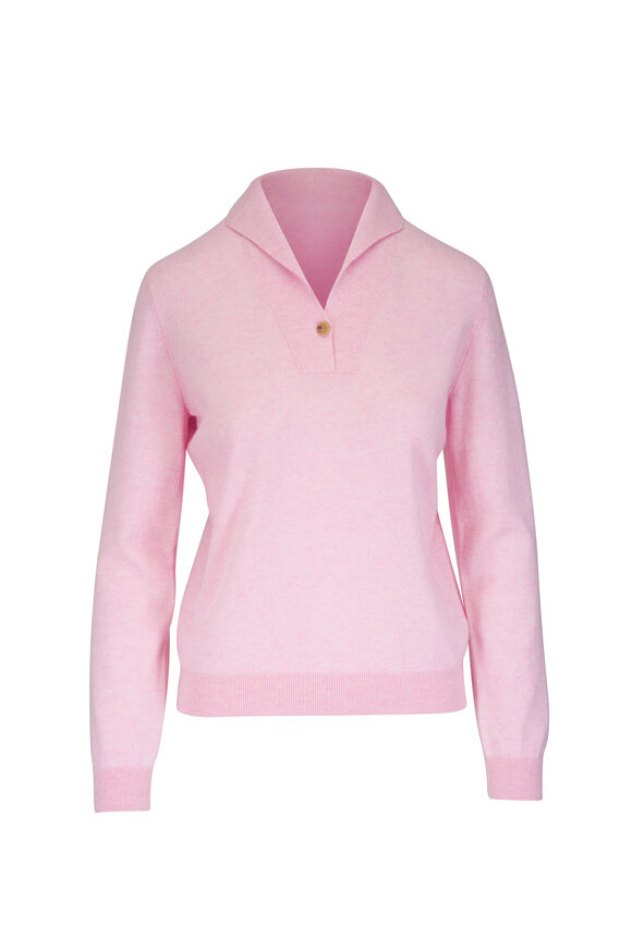 Loro Piana Sergio Light Pink Cashmere Sweater - view 1