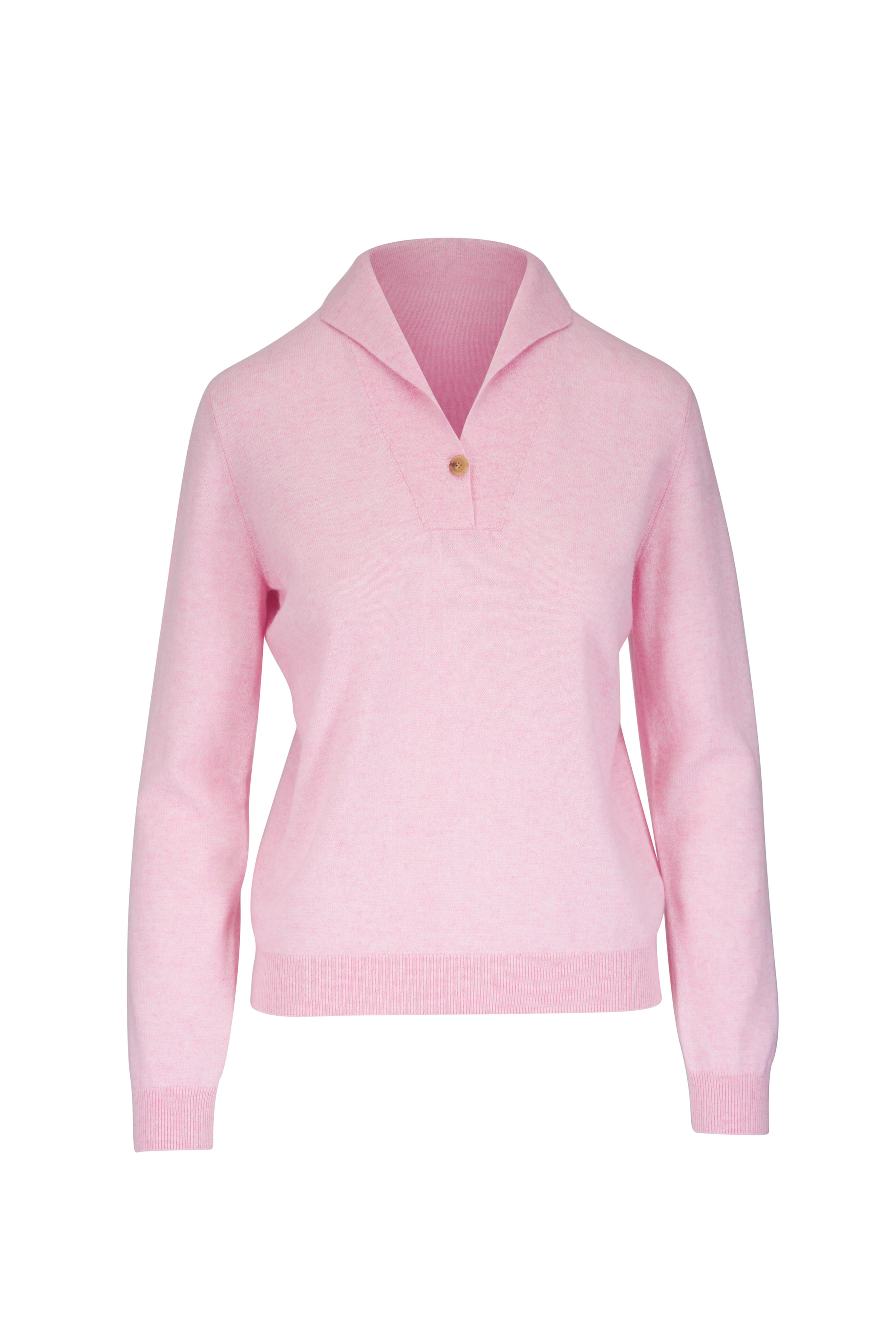Loro Piana - Sergio Light Pink Cashmere Sweater - view 1