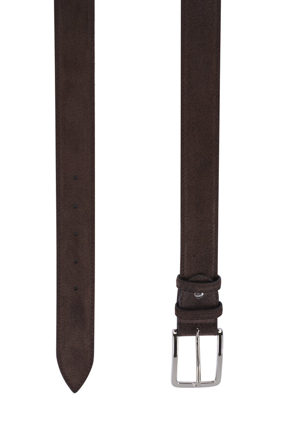 Bontoni - Dark Chocolate Suede Belt 