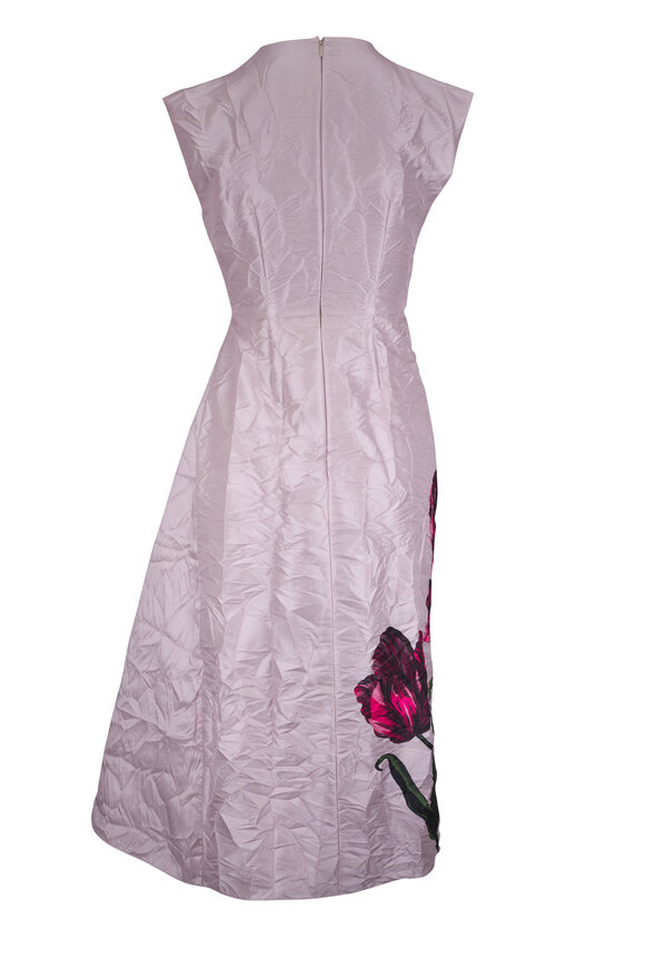 Erdem Short Sleeve Blush Draped Dress - view 3