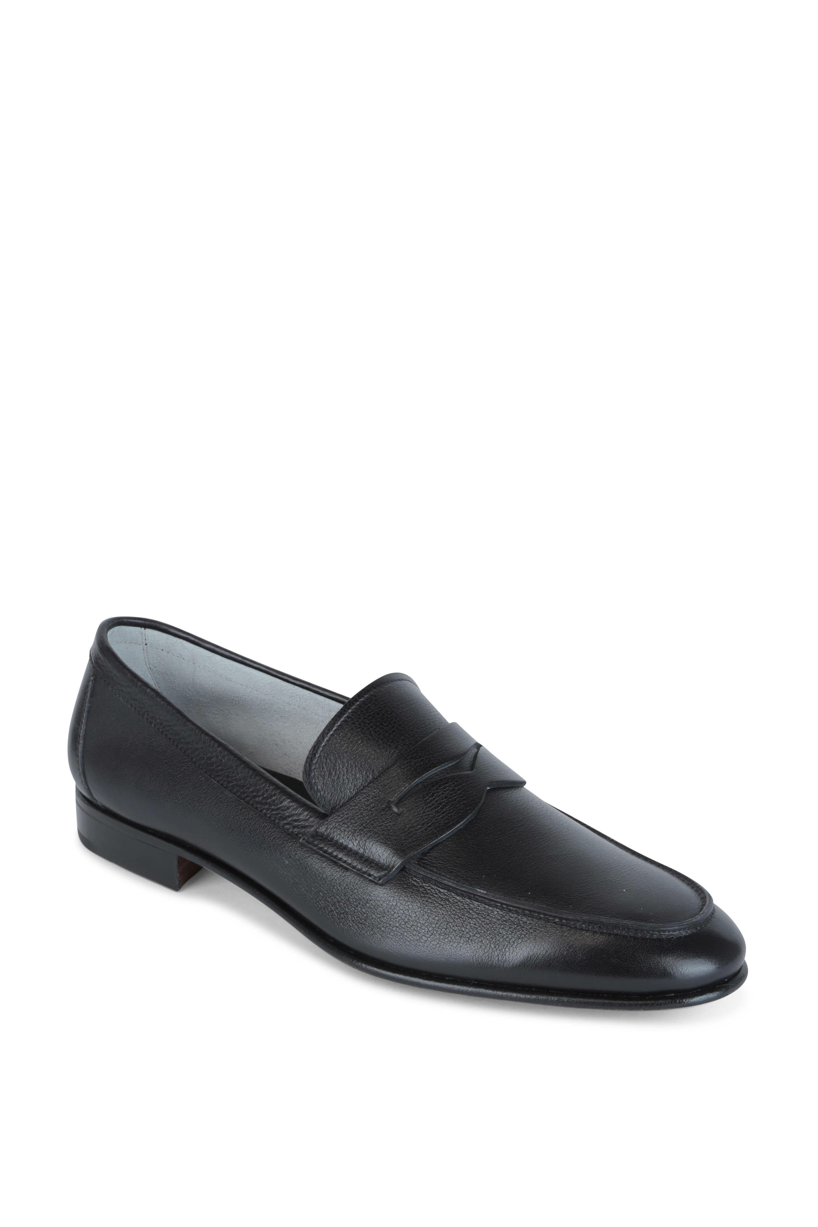 Gravati for Mitchell\'s of Westport Black Penny Loafers Size 10 Very Good Cond Gravati - Black Pebbled Leather Penny Loafer | Mitchell Stores main image 3