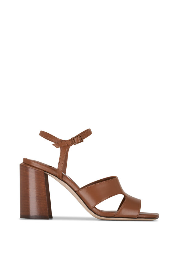 Jimmy Choo - Ellison Cuoio Leather Block Heel Sandal, 85mm 