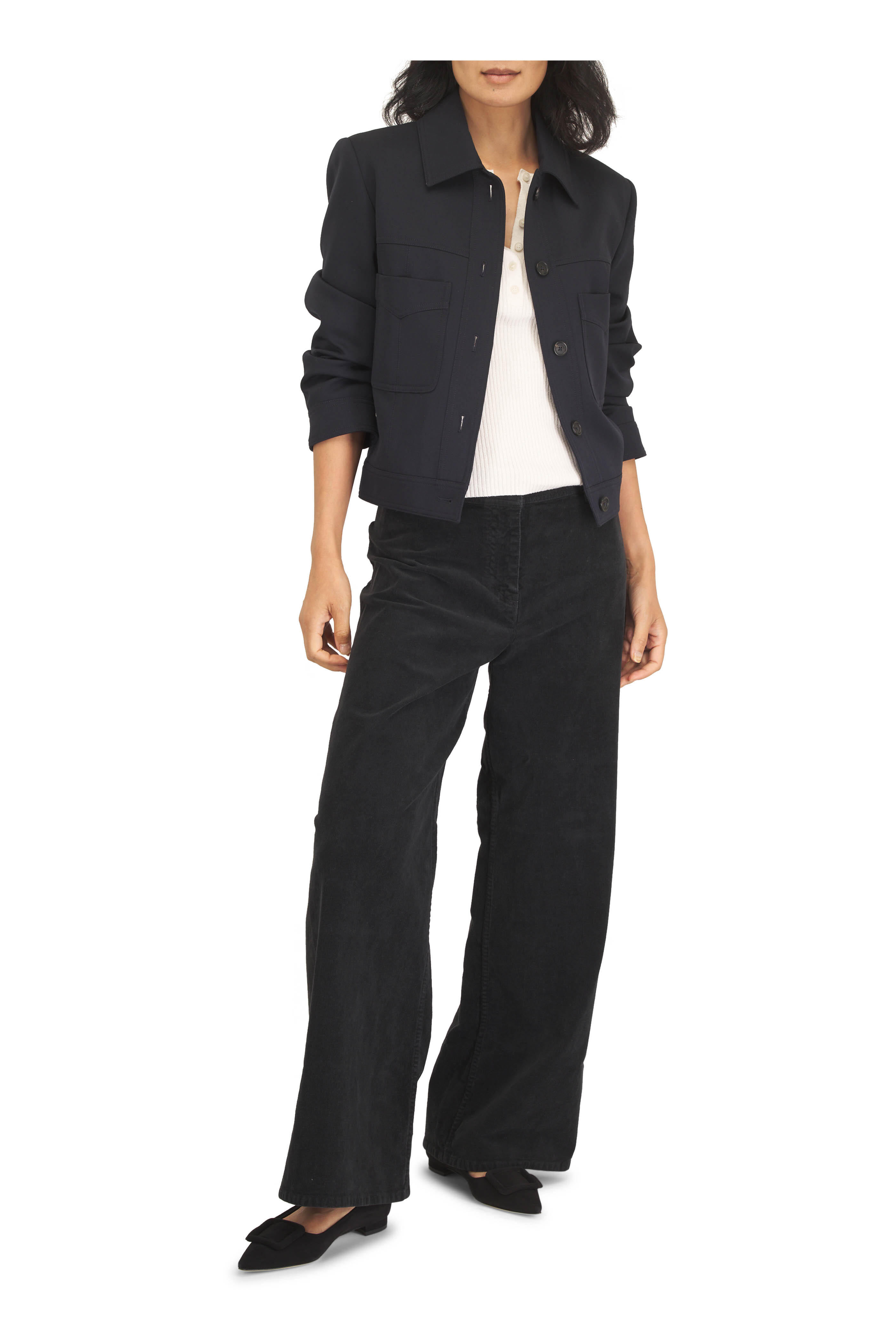 Nili Lotan - Megan Carbon Corduroy Pant - view 2