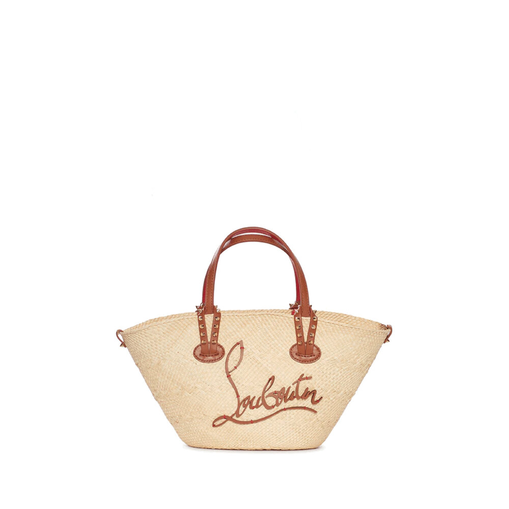 Christian Louboutin - Mini Cabata Cuoio Raffia Basket Tote