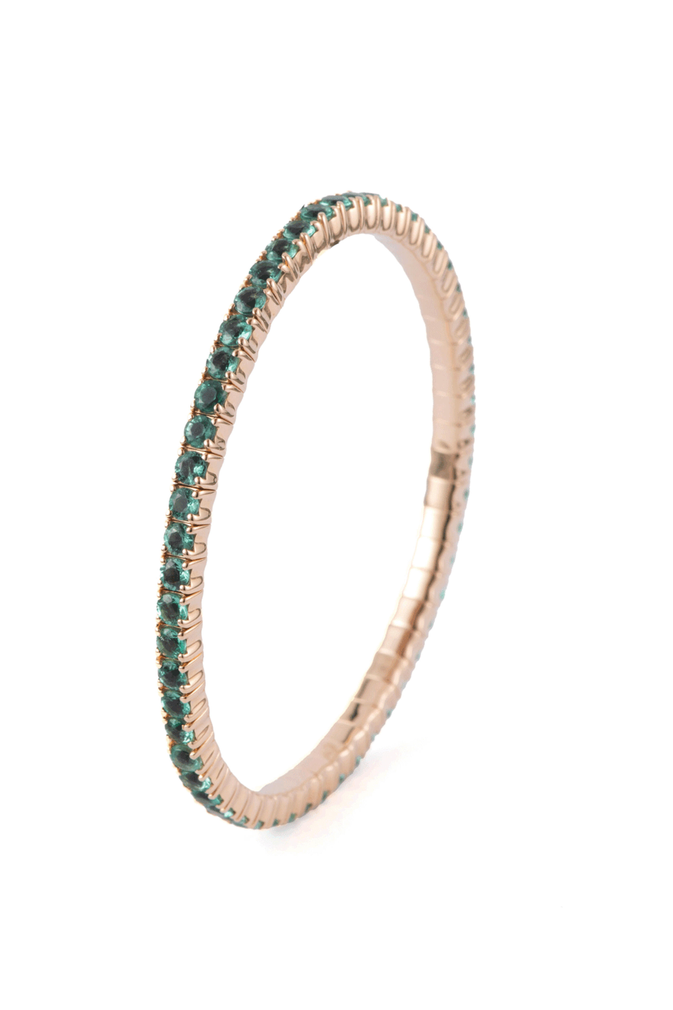 Sylva & Cie - Small Emerald Stretchy Bracelet