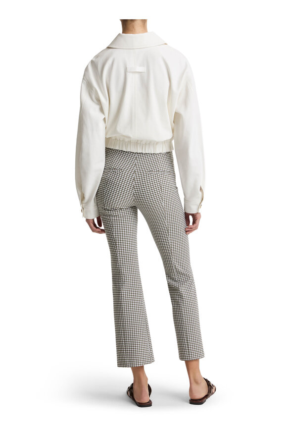 Vince Niki Tapenade Gingham Crop Flare Pant - view 3