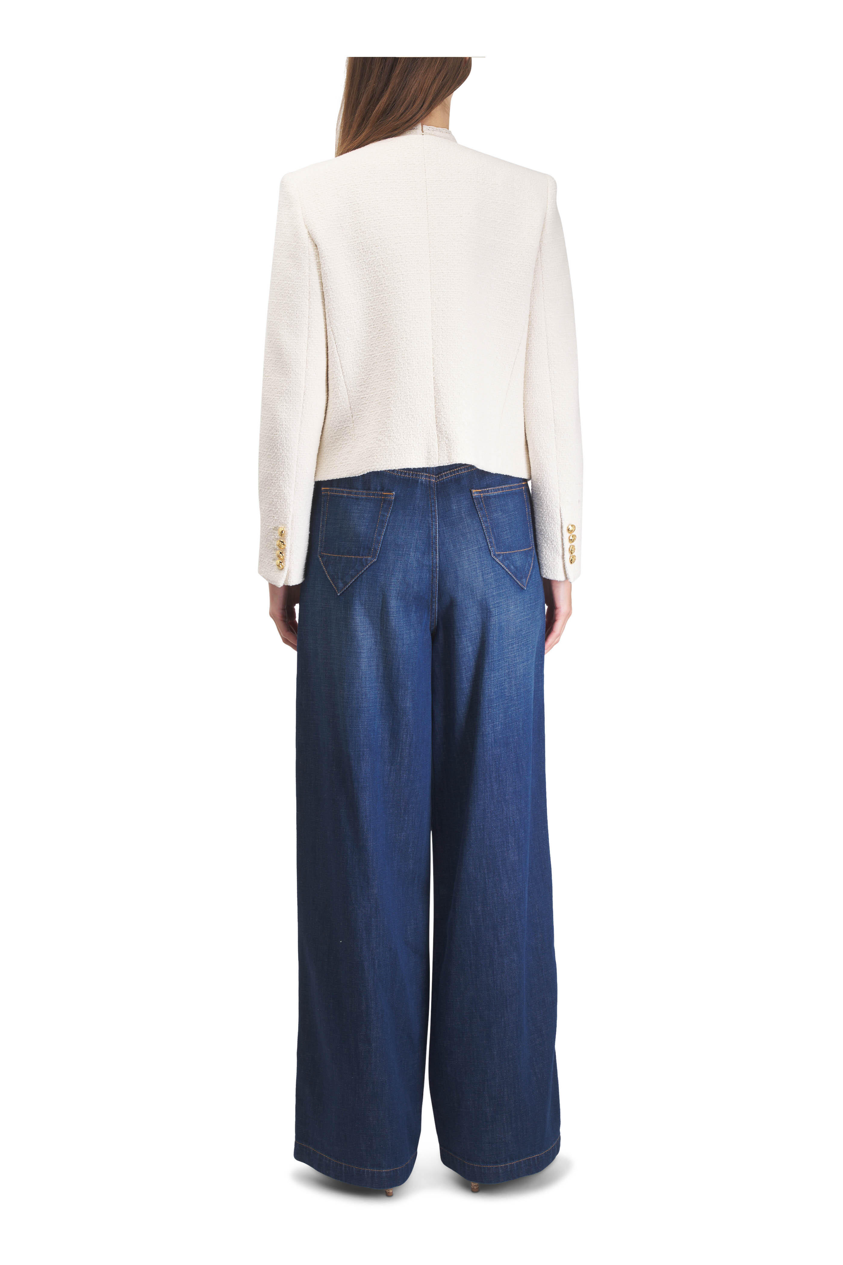 Nili Lotan - Patti Ivory Tweed Bouclé Short Jacket