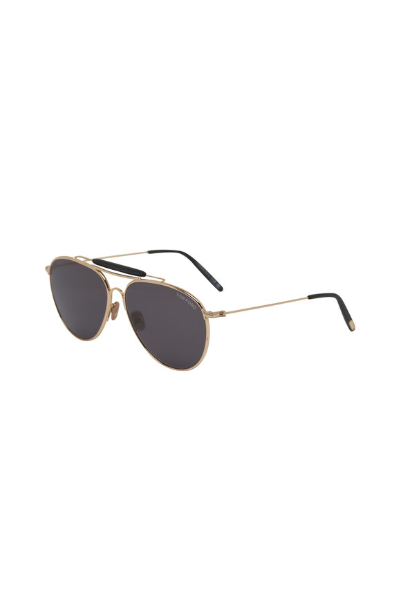 Tom Ford Eyewear - Raphael Shiny Rose Gold Sunglasses