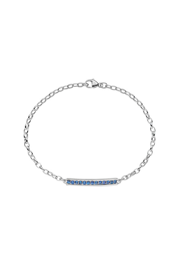 Monica Rich Kosann - Sterling Silver Sapphire Posey ID Bracelet