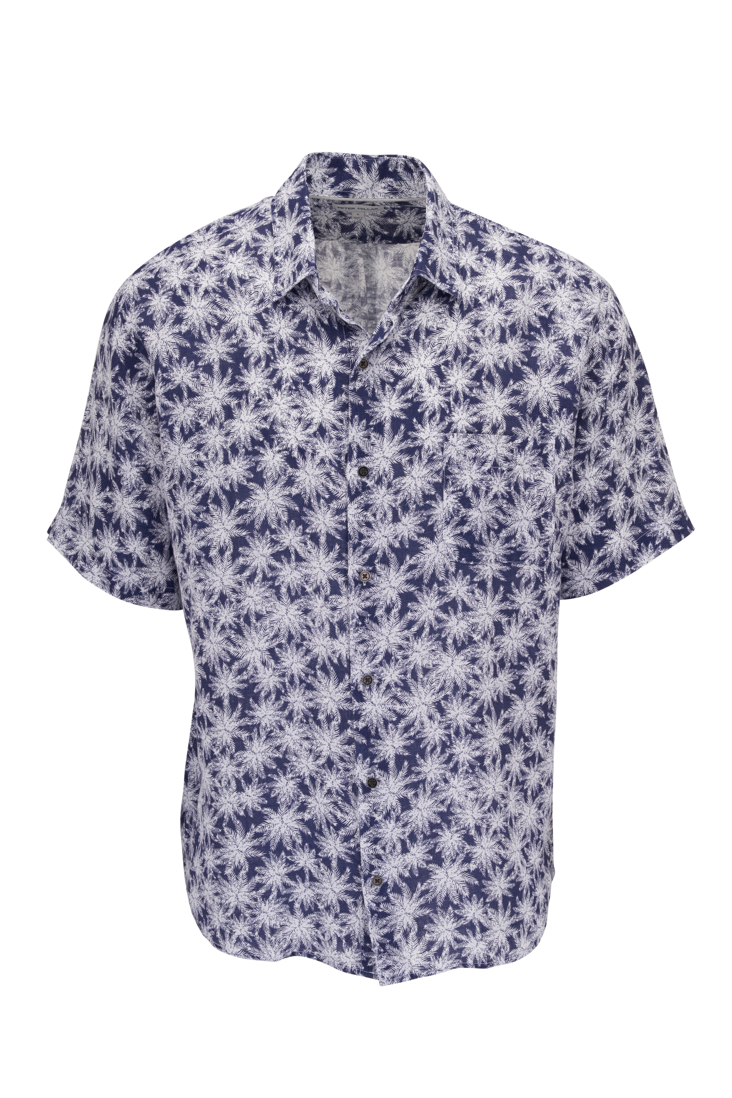 PETER MILLAR Best Fronds Linen Short-Sleeve Sport Shirt