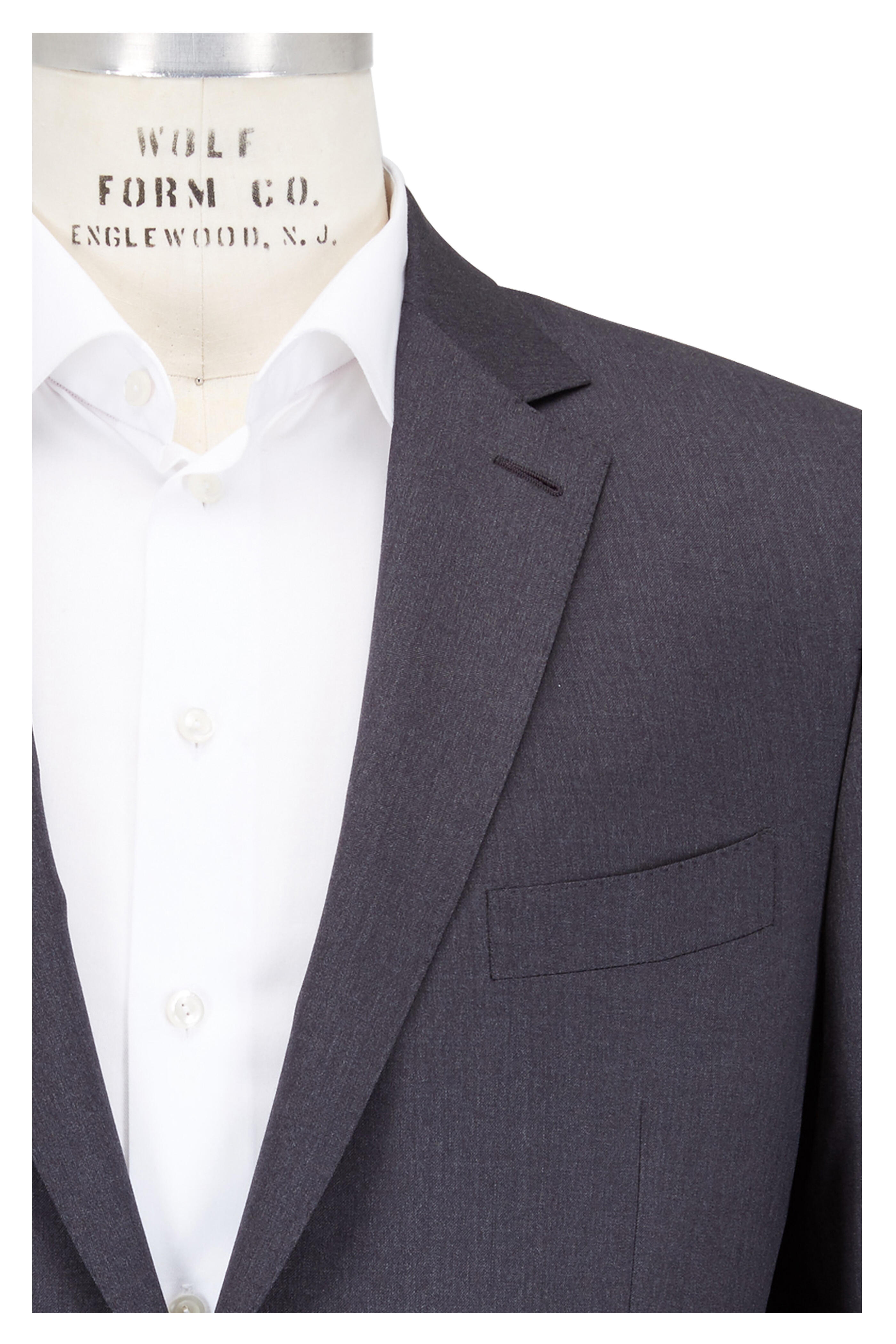 Zegna - Solid Gray Micronsphere Wool Suit | Mitchell Stores