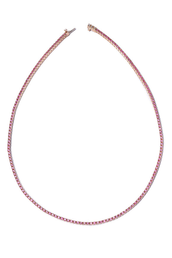 Nam Cho Pink Sapphire Riviera Necklace