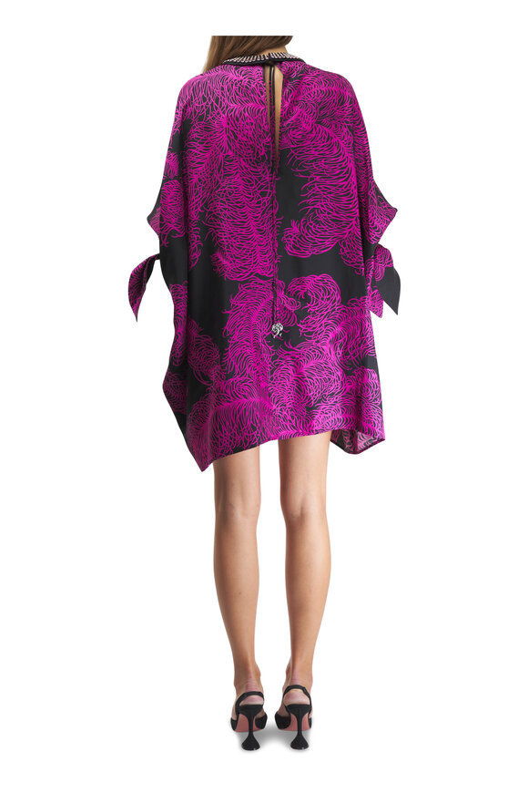 Pucci - Pink Struzzo Print Silk Twill Kaftan