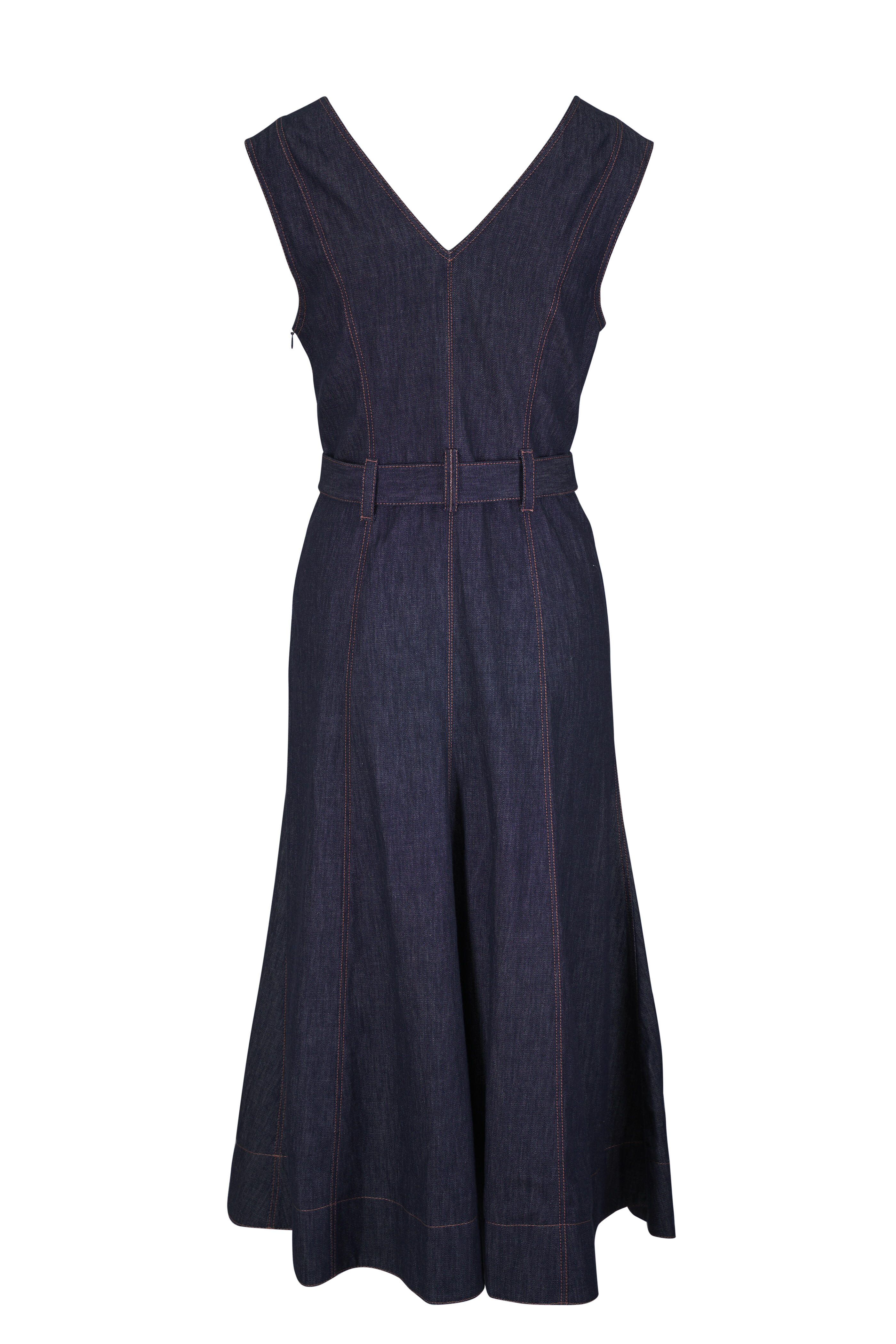 Brunello Cucinelli - Denim Twill Flared Dress