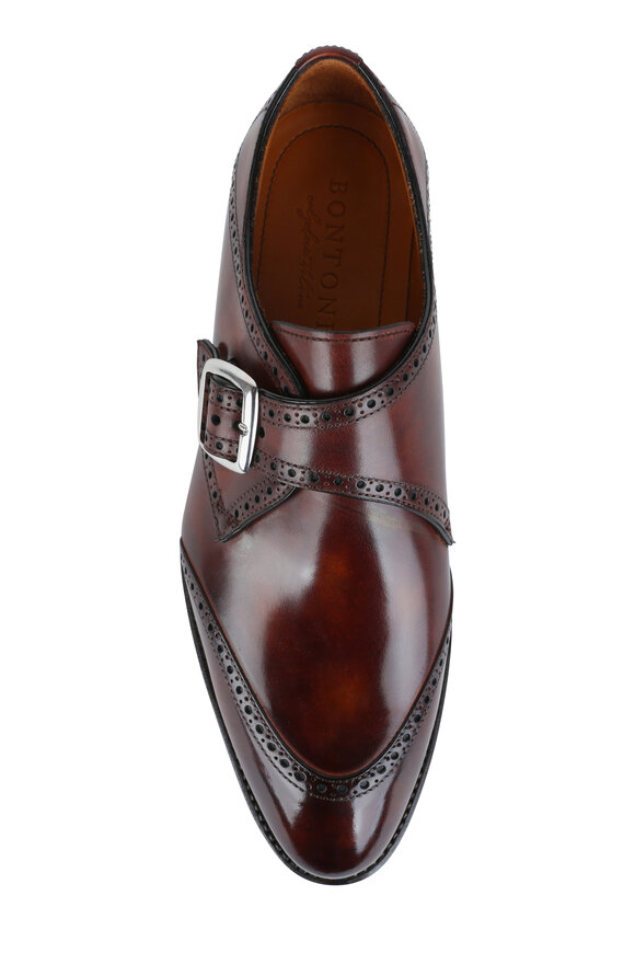 Bontoni - Fabuloso Wood Leather Monk Strap Dress Shoe 