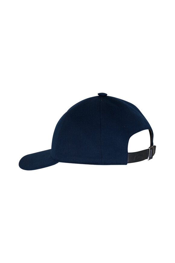 Brioni Navy Cashmere & Wool Baseball Hat - view 2