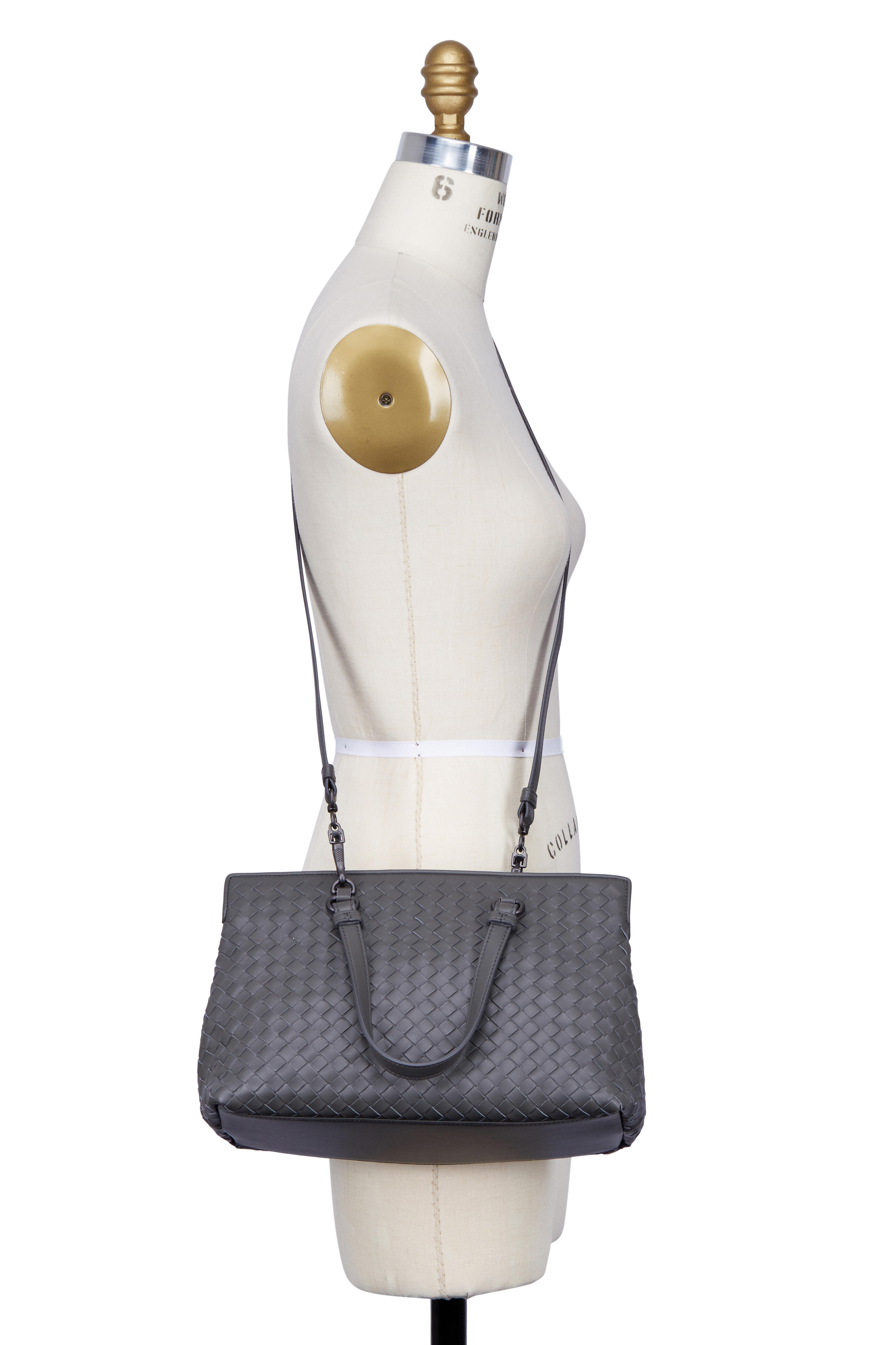 Bottega Veneta - Gray Intrecciato Medium Tote - view 4
