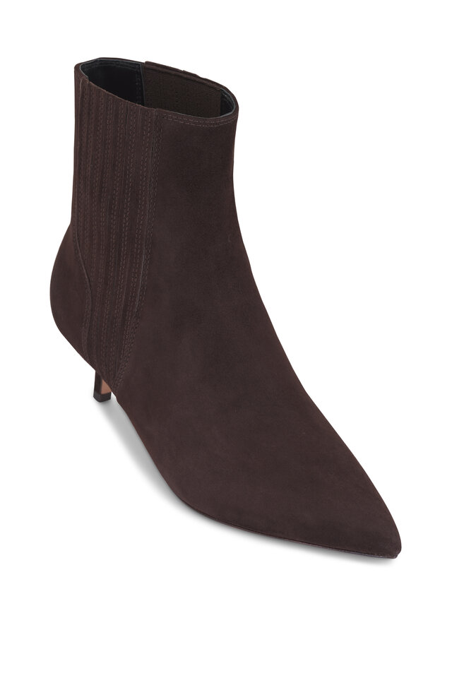 Bottes Cheville Manolo Blahnik En Daim Beige Clair - Taille 41, Talons Hauts, Neuves Sans Boîte