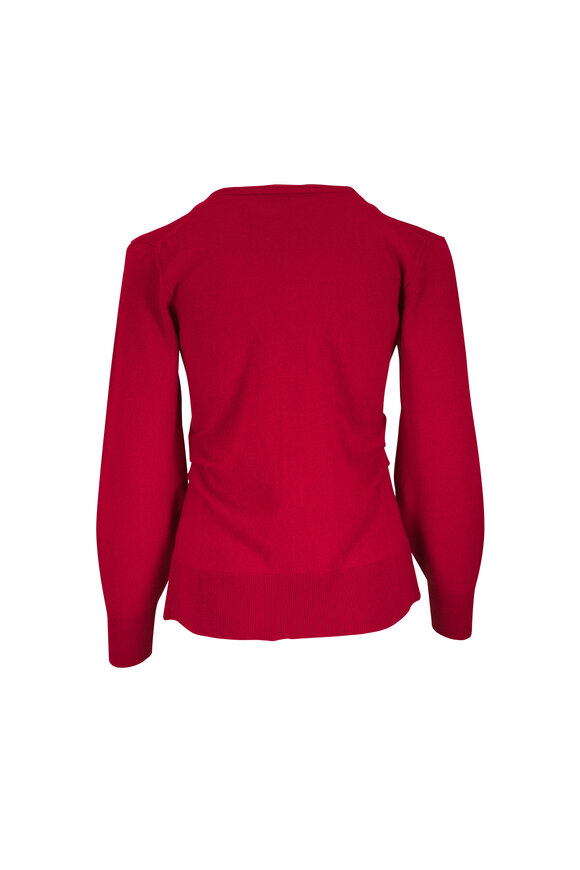 Veronica Beard Lamotte Red Cashmere Cardigan - view 5
