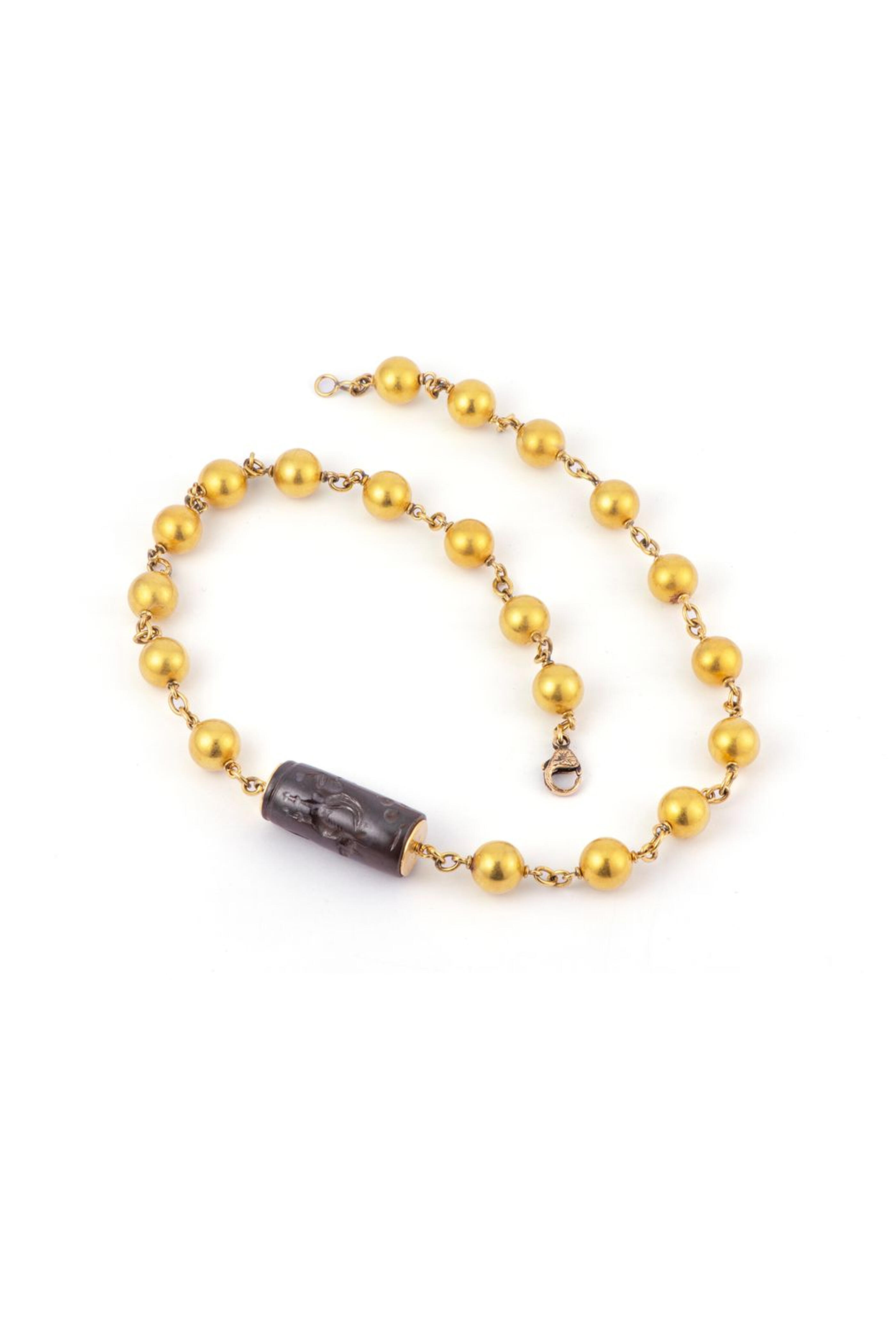 Sylva & Cie - Gold Meso Rondell Chain Necklace