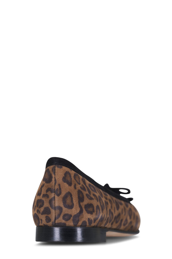 Manolo Blahnik Veralli Leopard Print Suede Flat - view 3