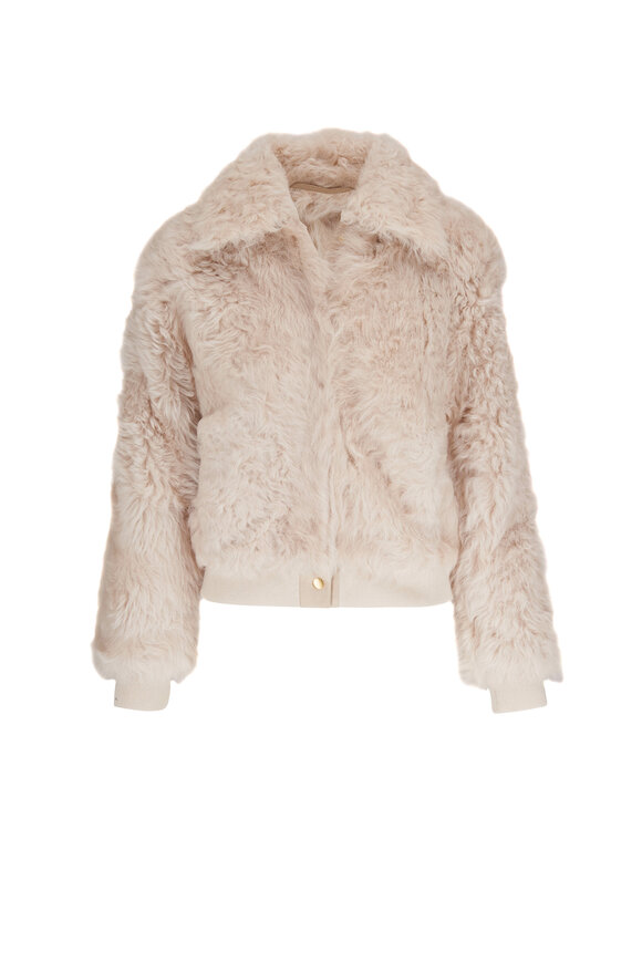 Nili Lotan - Tessa Natural Shearling Bomber Jacket