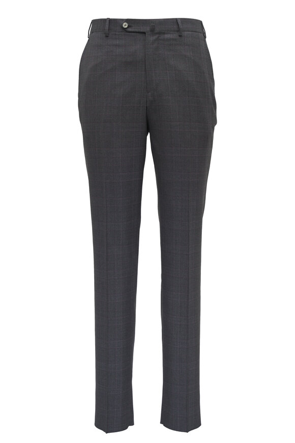 Isaia - Sanita Gray Plaid Wool Blend Suit