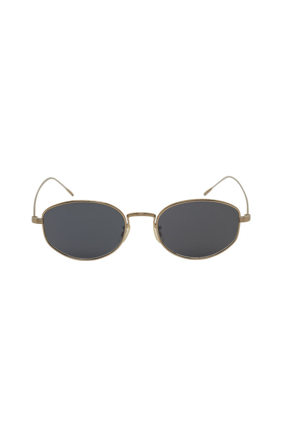 Oliver Peoples - Estra Soft Gold & Carbon Gray Sunglasses