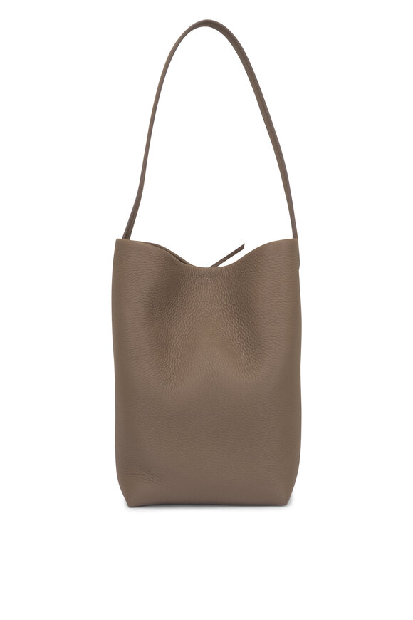 The Row Medium N/S Park Taupe Leather Tote Bag