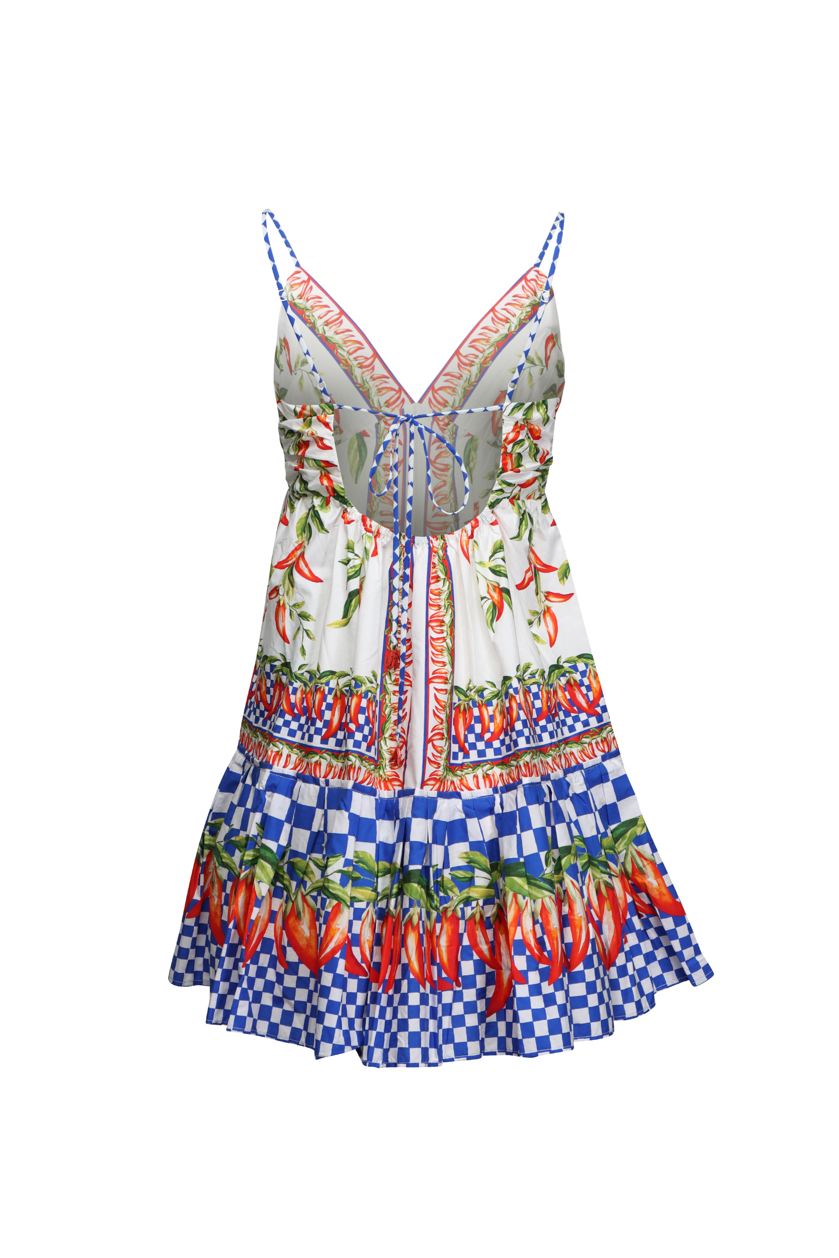 Farm Rio Pepper Farm Rio - Ainika Off White Picnic Peppers Mini Dress