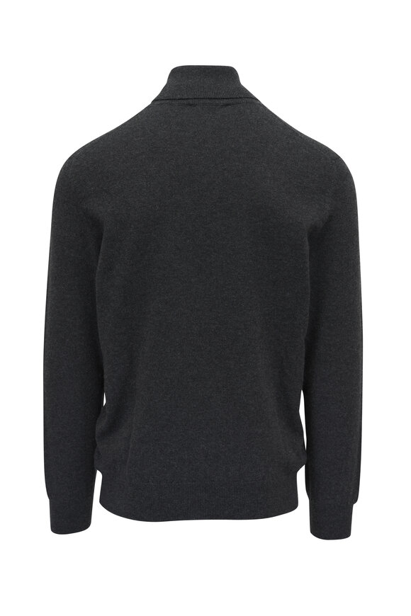 Fratelli Piacenza - Charcoal Gray Cashmere Turtleneck Sweater