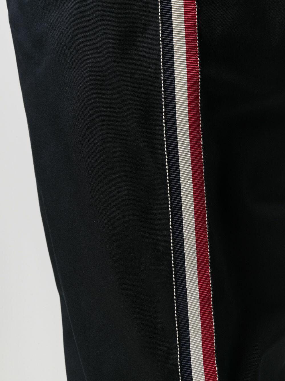 Moncler - Navy Stretch Cotton Side Stripe Drawstring Pant