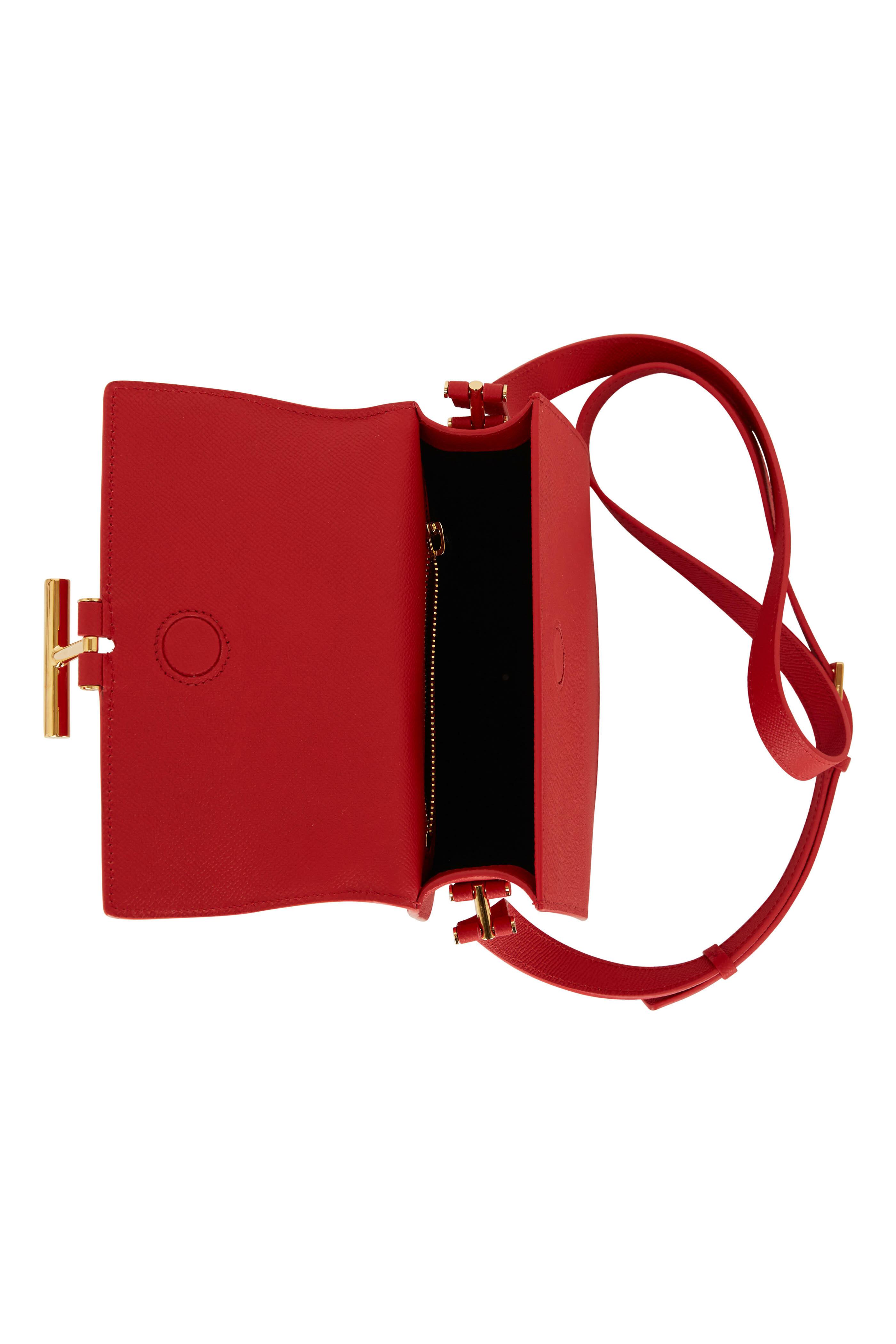 Tom Ford - Tara Poppy Leather T Clasp Mini Crossbody