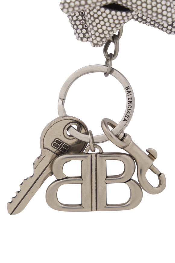 Balenciaga Crystal Gifting Bow Keychain - view 4