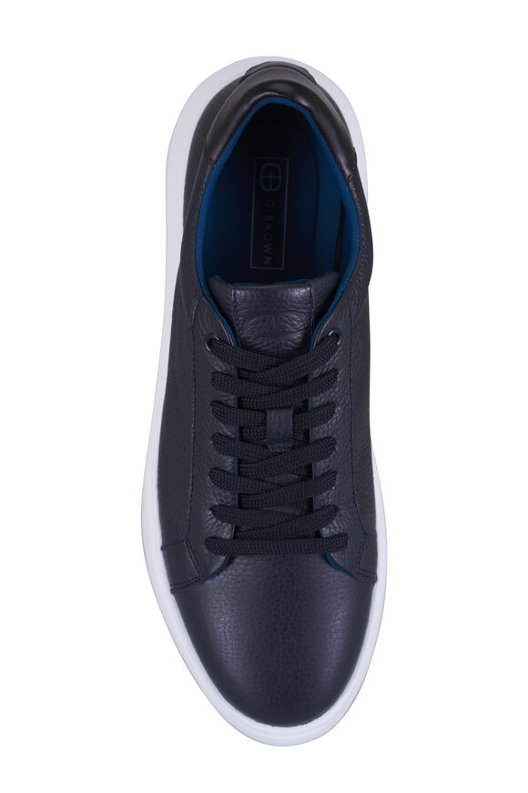 G Brown Puff Navy Leather Sneaker - view 4