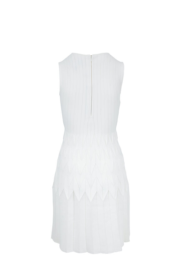 Lela Rose - Ivory Pleated Skirt Knit Dress