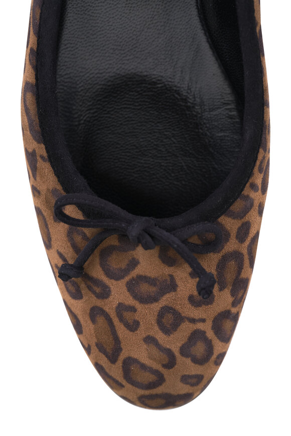 Manolo Blahnik Veralli Leopard Print Suede Flat - view 4