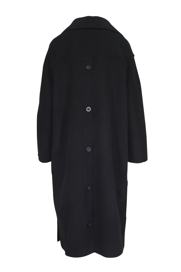 Lisa Yang Doublé Black Wool & Cashmere Double-Breasted Coat - view 4
