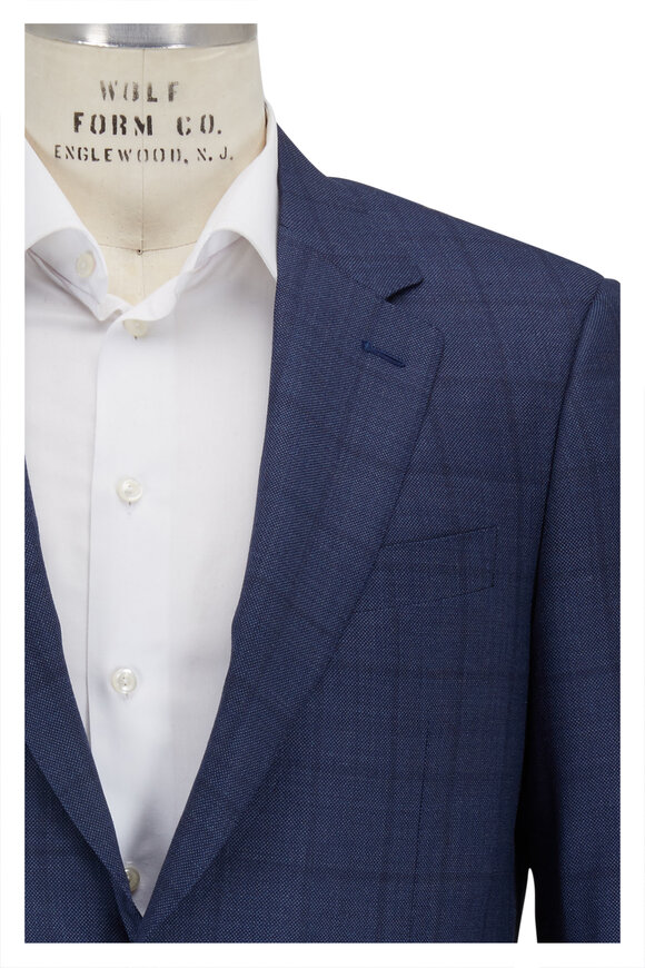 Canali - Navy Wool & Silk Suit