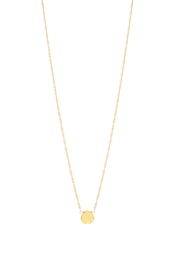 Cristina V. Citrine Wire-Wrapped Briolette Necklace