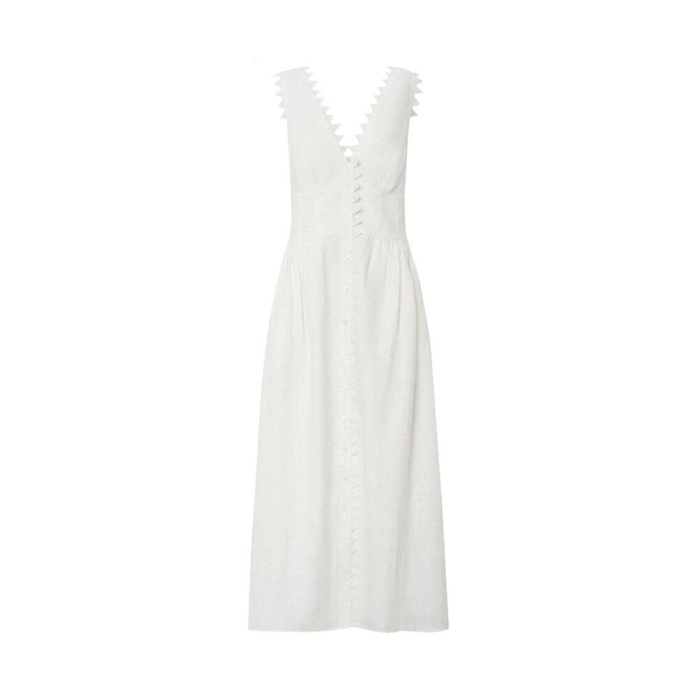 Oroton - White Apron Maxi Dress | Mitchell Stores