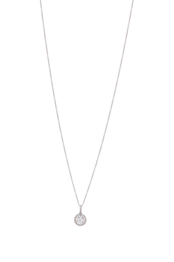 Louis Newman - Platinum Diamond Pendant Necklace