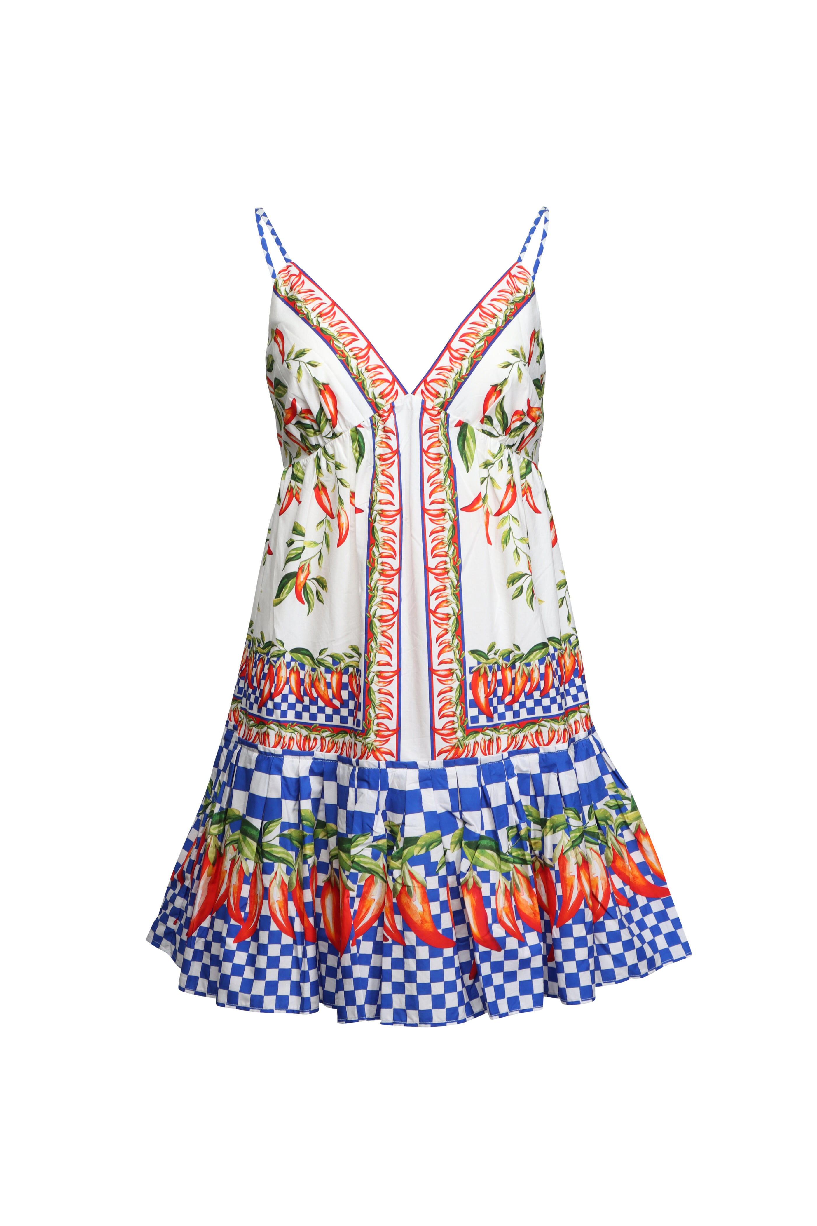 green emerald velvet dress White Richelieu Sleeveless Midi Dress – FARM Rio main image 0