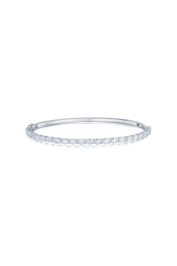 Kwiat 18k White Gold Diamond Bangle - view 1